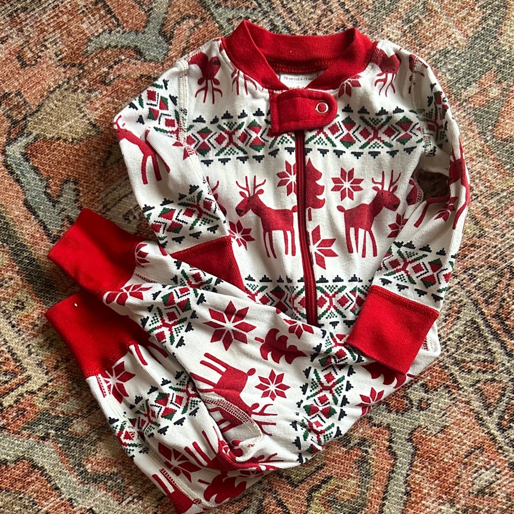 Hanna Andersson Red and White Kids Pajamas